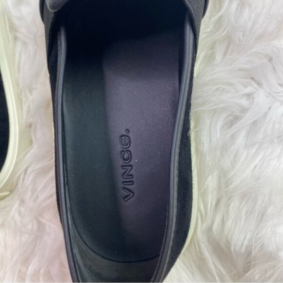 Vince Women's Preston Suede Slip On Casual Sneakers Black Size 8 - Picture 7 of 9